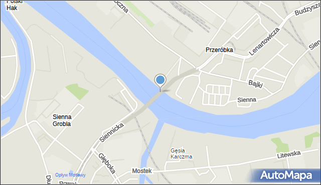 Gdańsk, Siennicka, mapa Gdańska