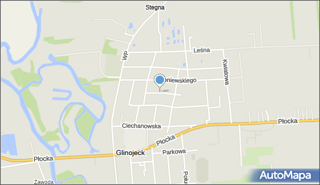 Glinojeck, Sienkiewicza Henryka, mapa Glinojeck