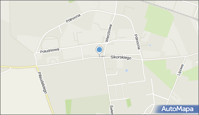 Głogów, Sikorskiego Władysława, gen., mapa Głogów