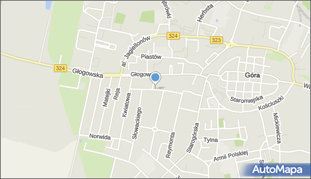 Góra, Sikorskiego Władysława, gen., mapa Góra