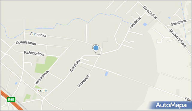 Gorzów Wielkopolski, Siedlicka, mapa Gorzów Wielkopolski