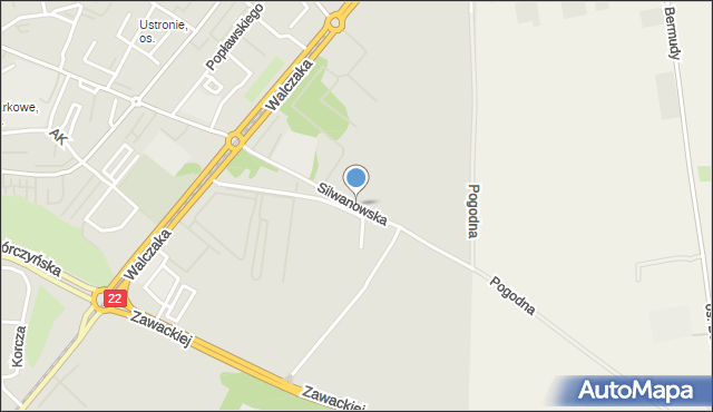 Gorzów Wielkopolski, Silwanowska, mapa Gorzów Wielkopolski