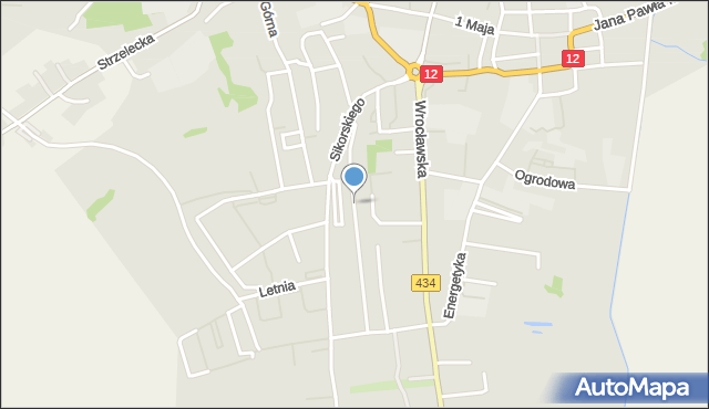 Gostyń, Sikorskiego Władysława, gen., mapa Gostyń