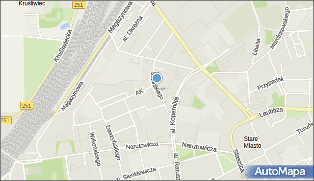 Inowrocław, Sikorskiego Władysława, gen., mapa Inowrocławia