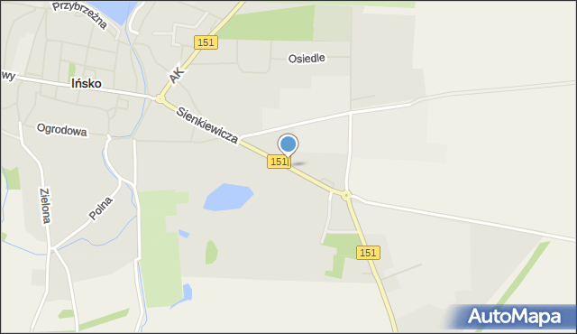 Ińsko, Sienkiewicza Henryka, mapa Ińsko