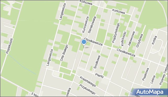 Izabelin C, Sierakowska, mapa Izabelin C