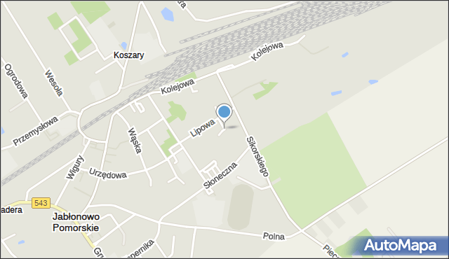 Jabłonowo Pomorskie, Sikorskiego Władysława, gen., mapa Jabłonowo Pomorskie