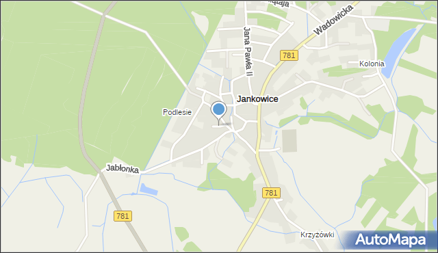 Jankowice gmina Babice, Sienkiewicza Henryka, mapa Jankowice gmina Babice