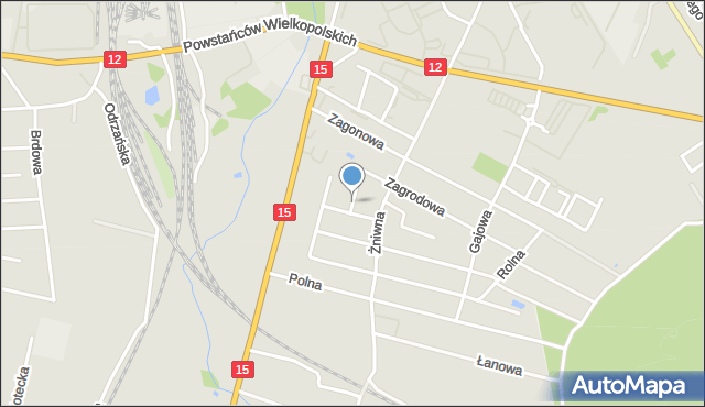 Jarocin, Siewna, mapa Jarocin