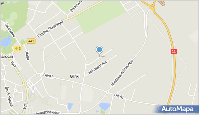 Jarocin, Sikorskiego Władysława, gen., mapa Jarocin