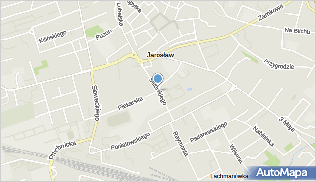 Jarosław, Sikorskiego Władysława, gen., mapa Jarosławia