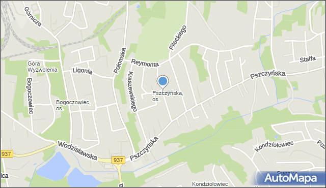Jastrzębie-Zdrój, Sienkiewicza Henryka, mapa Jastrzębie-Zdrój