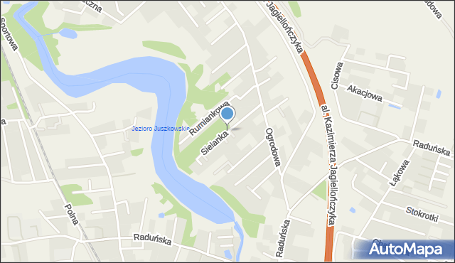 Juszkowo, Sielanka, mapa Juszkowo