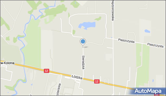Kalisz, Sieradzka, mapa Kalisza