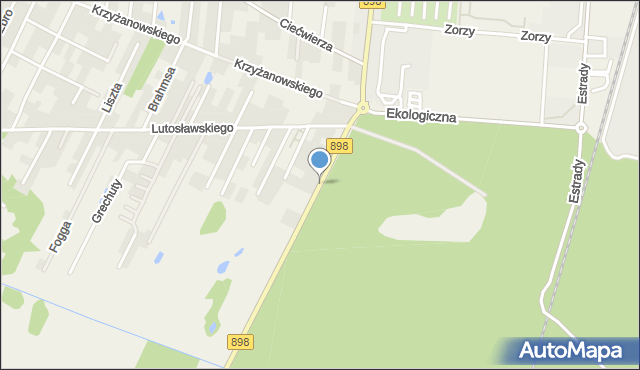 Klaudyn, Sikorskiego Władysława, gen., mapa Klaudyn