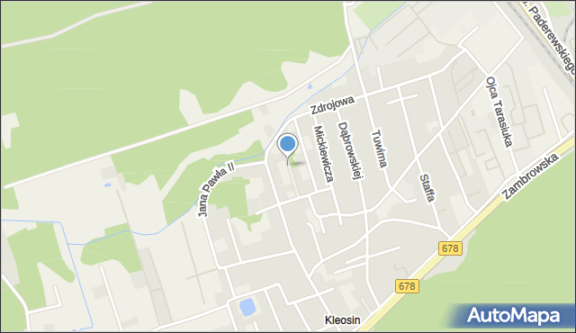 Kleosin, Sienkiewicza Henryka, mapa Kleosin