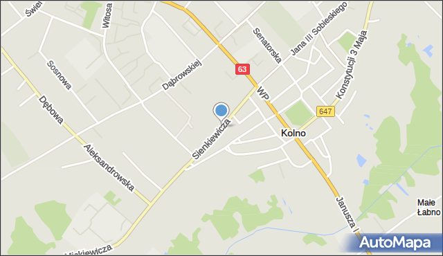 Kolno, Sienkiewicza Henryka, mapa Kolno