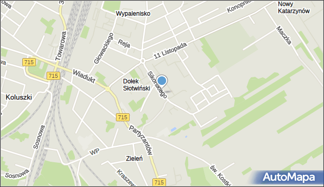 Koluszki, Sikorskiego Władysława, gen., mapa Koluszki