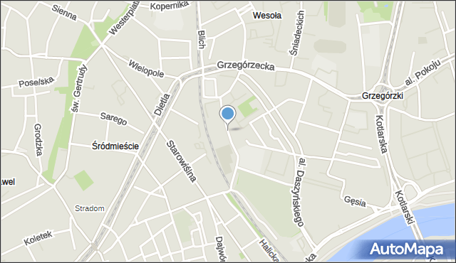 Kraków, Siedleckiego Michała, mapa Krakowa