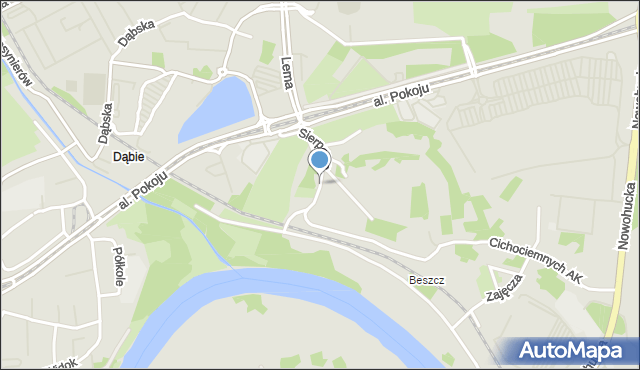 Kraków, Sierpowa, mapa Krakowa