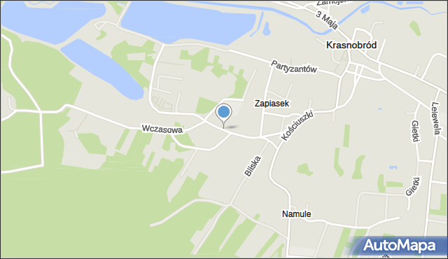 Krasnobród, Sikorskiego Władysława, gen., mapa Krasnobród