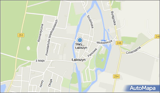 Łabiszyn powiat żniński, Sienkiewicza Henryka, mapa Łabiszyn powiat żniński