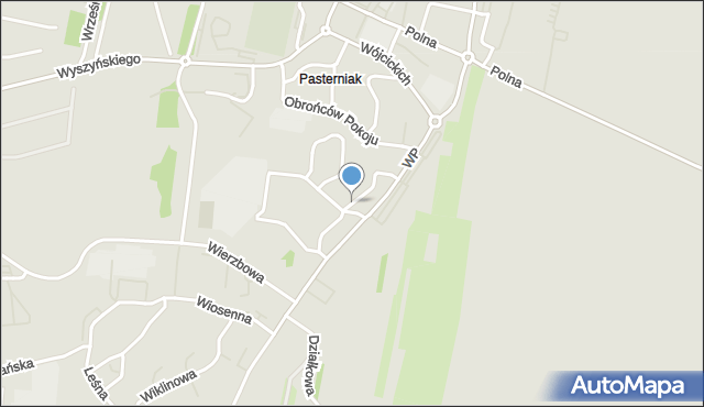 Łęczna, Sikorskiego Władysława, gen., mapa Łęczna