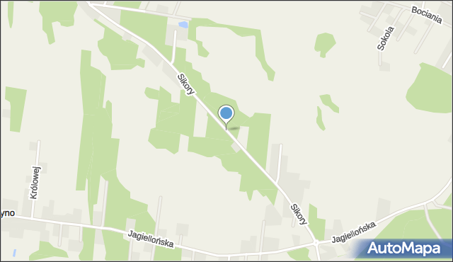 Liszyno, Sikory Wawrzyńca, mapa Liszyno