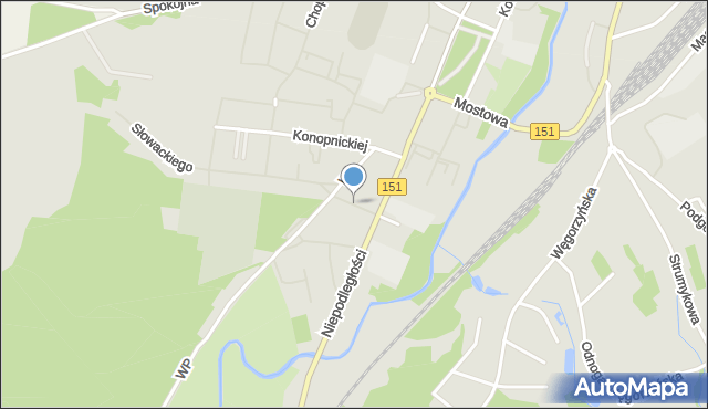 Łobez, Sienkiewicza Henryka, mapa Łobez