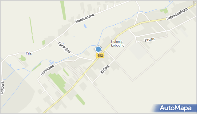 Łobodno, Sienkiewicza Henryka, mapa Łobodno