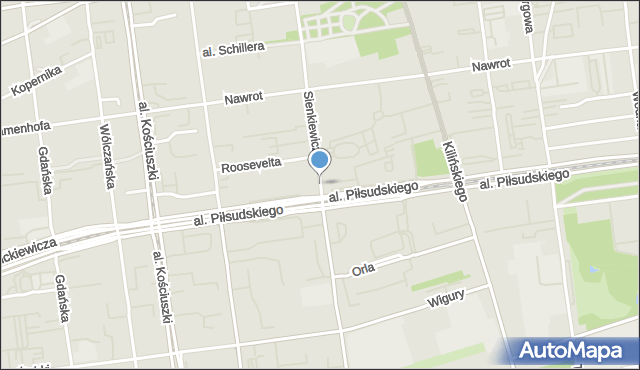 Łódź, Sienkiewicza Henryka, mapa Łodzi