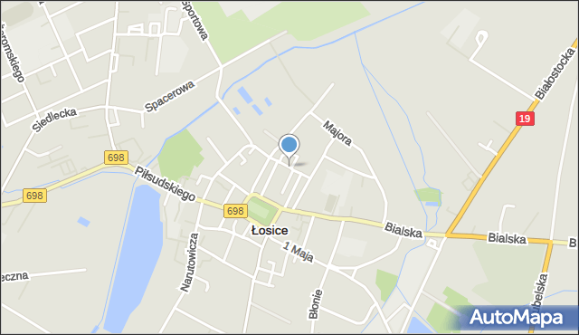 Łosice, Sienkiewicza Henryka, mapa Łosice