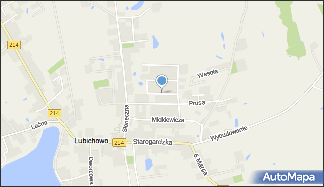 Lubichowo, Sienkiewicza Henryka, mapa Lubichowo