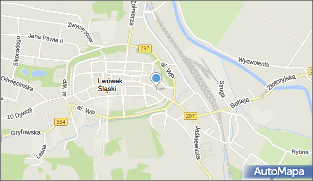 Lwówek Śląski, Sienkiewicza Henryka, mapa Lwówek Śląski