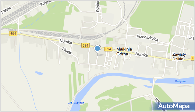 Małkinia Górna, Sienkiewicza Henryka, mapa Małkinia Górna