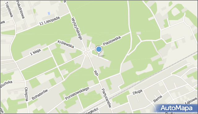 Międzyborów, Sikorskiego Władysława, gen., mapa Międzyborów