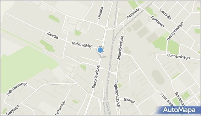 Mielec, Sienkiewicza Henryka, mapa Mielca