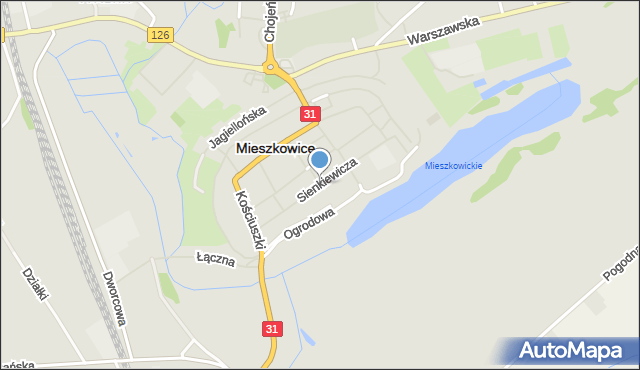 Mieszkowice powiat gryfiński, Sienkiewicza Henryka, mapa Mieszkowice powiat gryfiński