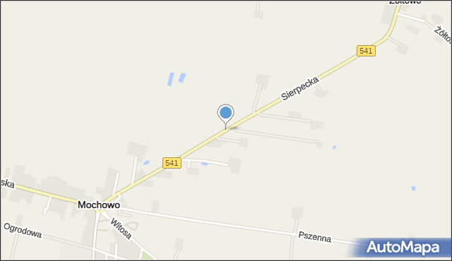 Mochowo Nowe, Sierpecka, mapa Mochowo Nowe
