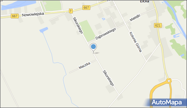 Nowa Wieś Ełcka, Sikorskiego Władysława, gen., mapa Nowa Wieś Ełcka