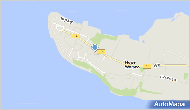 Nowe Warpno, Sienkiewicza Henryka, mapa Nowe Warpno
