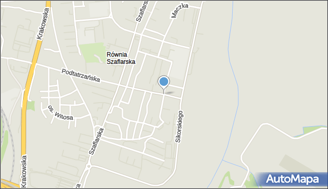 Nowy Targ, Sikorskiego Władysława, gen., mapa Nowego Targu