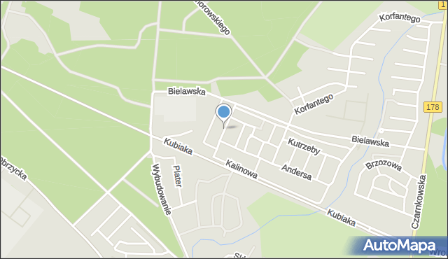 Oborniki, Sikorskiego Władysława, gen., mapa Oborniki