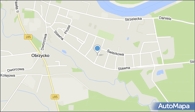 Obrzycko, Sienkiewicza Henryka, mapa Obrzycko