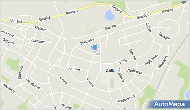 Olsztyn, Siewna, mapa Olsztyna