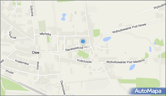 Osie, Sienkiewicza Henryka, mapa Osie