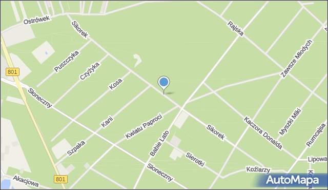 Osiedle Wilga, Sikorek, mapa Osiedle Wilga