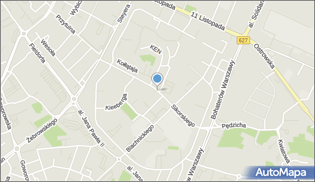 Ostrołęka, Sikorskiego Władysława, gen., mapa Ostrołęka