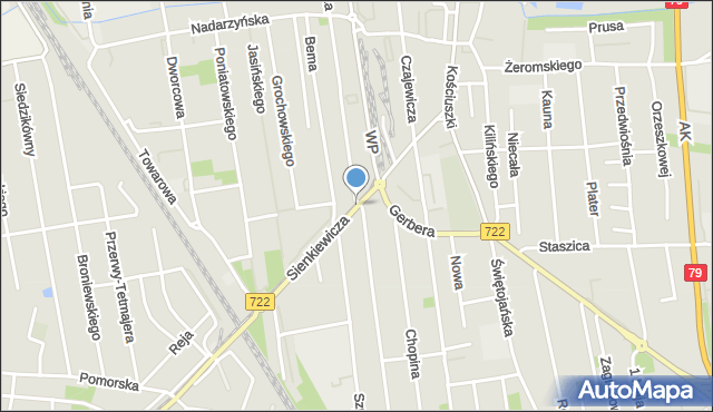 Piaseczno, Sienkiewicza Henryka, mapa Piaseczno