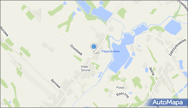 Pielgrzymowice gmina Pawłowice, Sikorskiego Władysława, gen., mapa Pielgrzymowice gmina Pawłowice